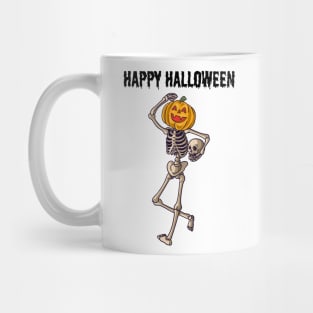 Happy Halloween Dancing Skeleton Mug